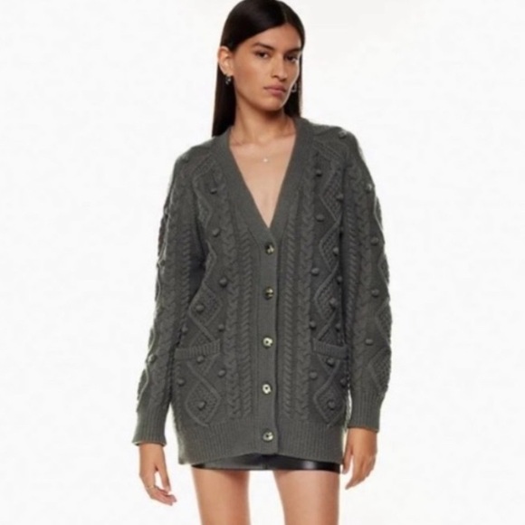 Aritzia New Alps Cardigan - size small - charcoal grey - Picture 3 of 9